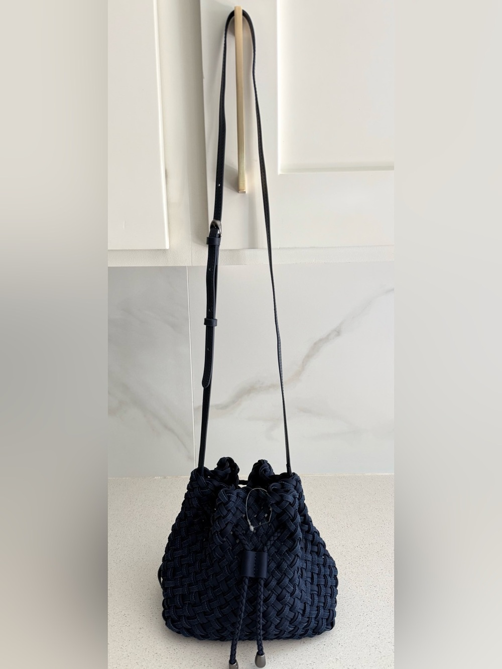 NAGHEDI Gramercy Double Weave Bucket Bag Denim Indigo - Picture 5 of 9